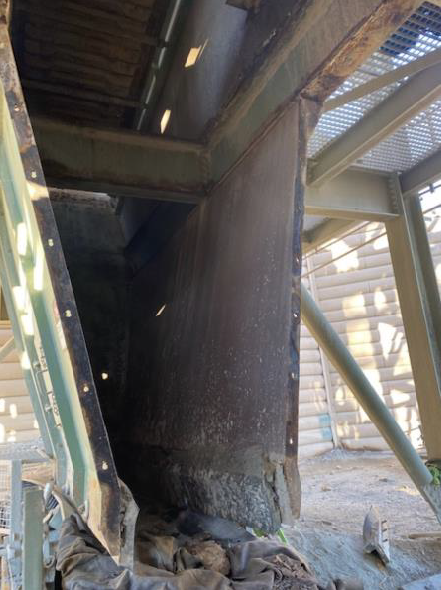 Design, fabrication and installation of primary crusher fines chute
