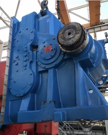Replacement of polysius gear reduction assy on ball mills and electric motors